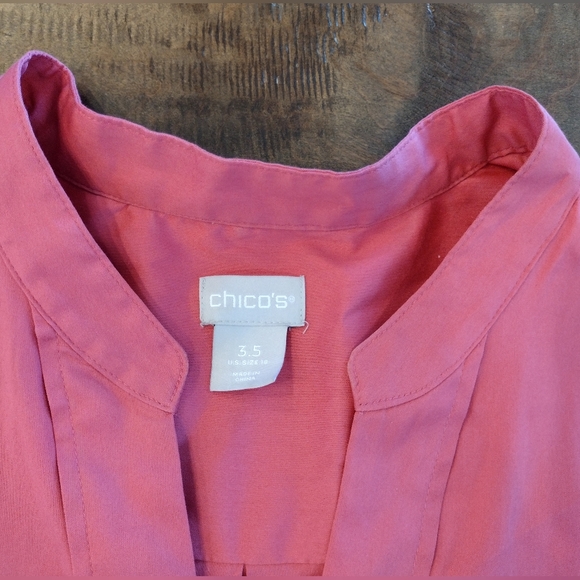 CHICO'S Women's EEUC Pink Blouse Top 3/4 sleeves - 3.5 XL XXL - Picture 6 of 10